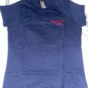 Navy blue “bonjour b*tches” t-shirt